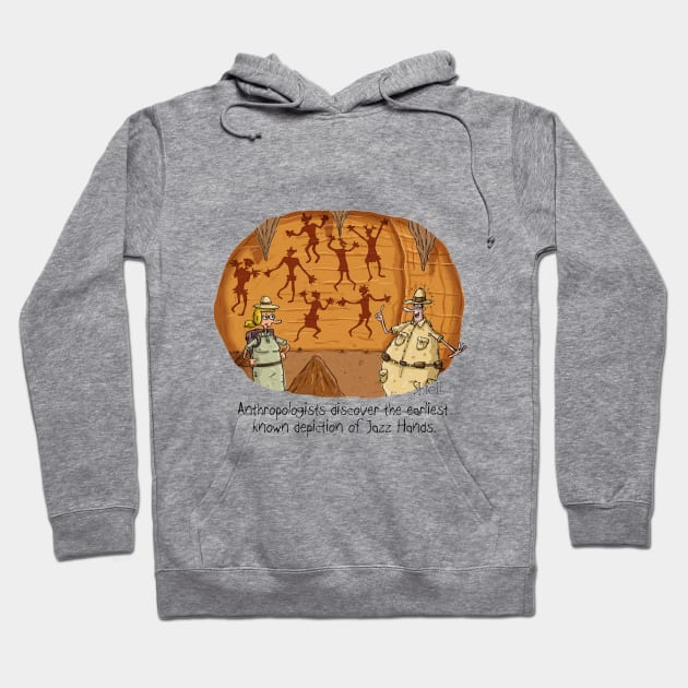 Cave Man Jazz Hand Hoodie by macccc8